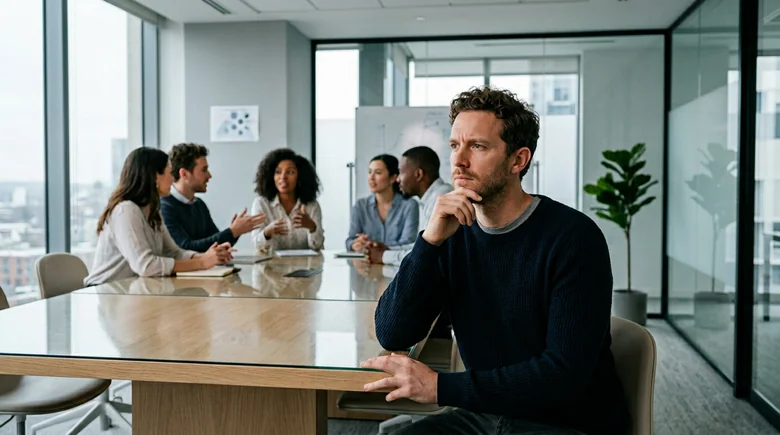 Person observing a group discussion