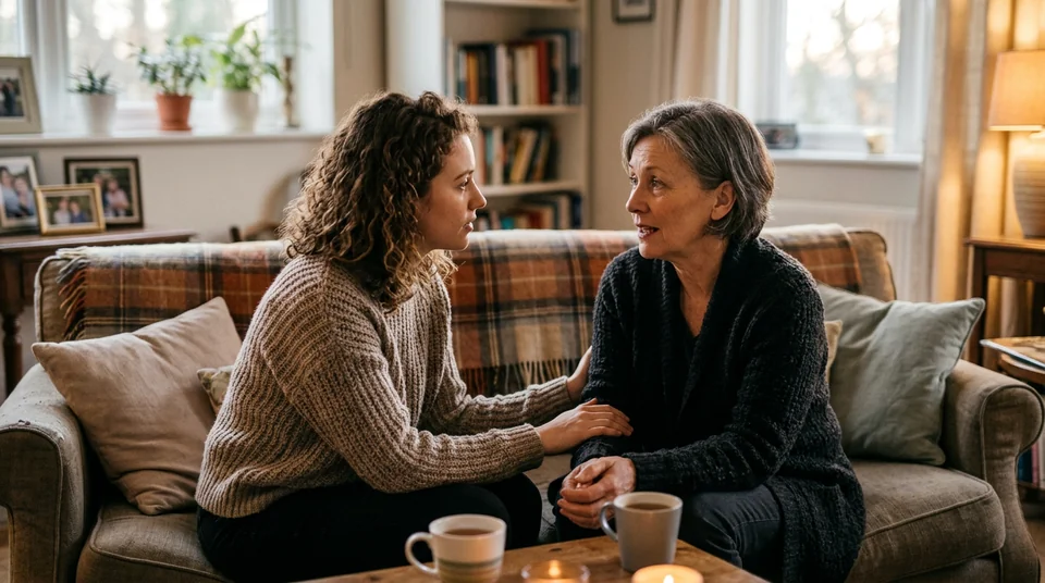 A supportive one-on-one conversation